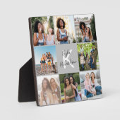 Monogrammen 8 Fotoraster Collage Afstuderen Plaque Fotoplaat (Voorkant)