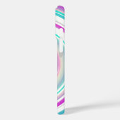Monogrammen Abstract Paars en Blauwgroen zwijn Case-Mate iPhone Case (Achterkant / Links)