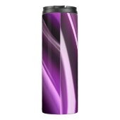 Monogrammen Abstracte Paarse 3D Art Thermosbeker (Achterkant)