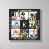 Monogrammen Afstuderen 8 Aangepast fotocollage Canvas Afdruk (Voorkant)