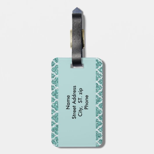 Monogrammen Bagagelabel (Achterkant verticaal)