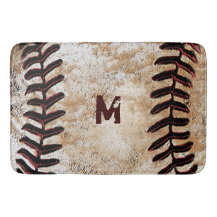 Monogrammen Baseball Bath Rug for Man Cave Badmat