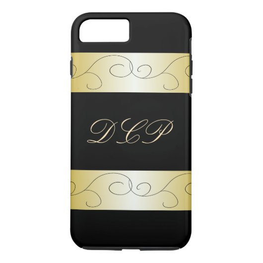 Monogrammen  Black Gold Trendy CricketDiane Case-Mate iPhone Case (Achterkant)