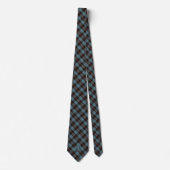 Monogrammen Blauwgroen, bruin en rood speldenstang Stropdas (Voorkant)