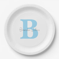 Monogrammen Blue Birthday Baby showers Aangepaste