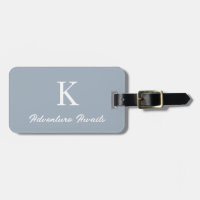 Monogrammen Dusty Blue Adventure wacht op geschenk