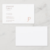 Monogrammen Eenvoudig design Sjabloon Elegant Mode Visitekaartje (Voorkant / Achterkant)