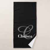 Monogrammen en gepersonaliseerd badhanddoek (Badhanddoek)