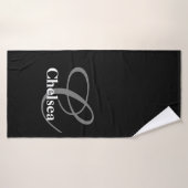 Monogrammen en gepersonaliseerd badhanddoek (Badhanddoek)