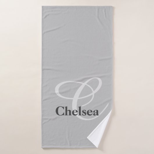 Monogrammen en gepersonaliseerd badhanddoek (Badhanddoek)