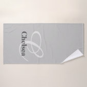 Monogrammen en gepersonaliseerd badhanddoek (Badhanddoek)