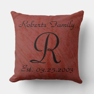 Monogrammen Faux eindigt patronen Kussen