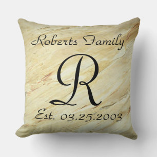 Monogrammen Faux eindigt patronen Kussen