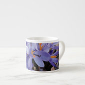 Monogrammen gebergte violette bloemen espresso kop (Voorkant rechts)