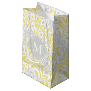 Monogrammen geel grijs plattegrond van Floral Dama Klein Cadeauzakje