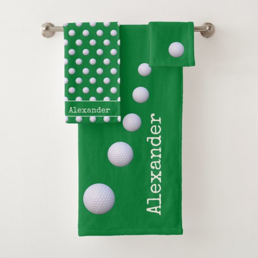 Monogrammen, golfgroene bad handdoek (Insitu)