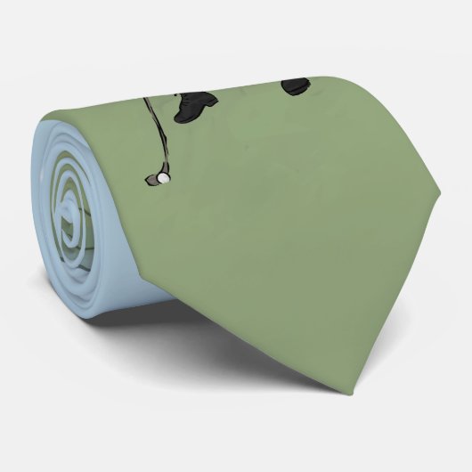 Monogrammen  golfkunst stropdas (Opgerold)