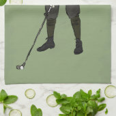 Monogrammen golfkunst theedoek (Gevouwen)