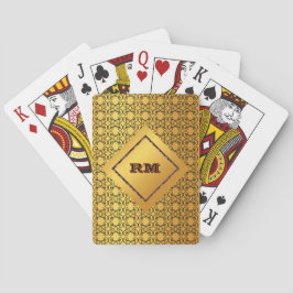 Monogrammen goud pokerkaarten