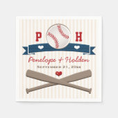 MONOGRAMMEN HONKBAL BRUILOFT SERVETTEN (Voorkant)