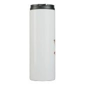 Monogrammen Initiaal I Pink Boho Girly Floral Thermosbeker (Achterkant)