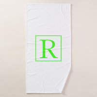 Monogrammen Initiaal Neon Groen Wit Kleurrijk Held