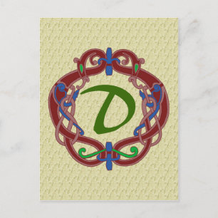 Monogrammen Initialen Celtic Design Briefkaart