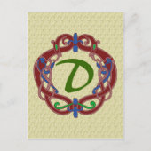 Monogrammen Initialen Celtic Design Briefkaart (Voorkant)