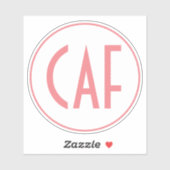 Monogrammen Initialen Roze White Kiss Cut Sticker (Vel)