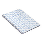 Monogrammen: Klassiek blauw en witte gember pot Notitieboek (Rechterzijde)