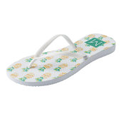 Monogrammen kool anananas teenslippers (Schuin)