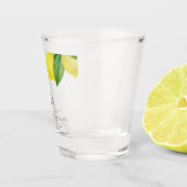 Monogrammen Lemon Citrus Branch Greenery Wedding Shot Glas (Rechts)