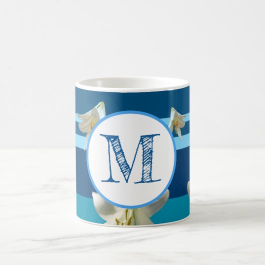 Monogrammen Mok in blauw (Center)