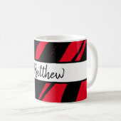 Monogrammen Mok Zebra Rood zwart & wit Gift (Voorkant rechts)
