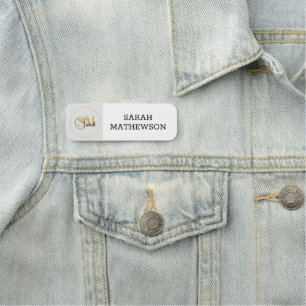 Monogrammen Naam en legant Handtekening Naamplaatje