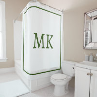 Monogrammen Naam Forest Green White Custom Kleur