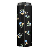 Monogrammen Naam & Initiaal Blauw Geel Thermosbeker (Achterkant)