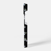 Monogrammen Naam & Initiaal Blauw Paars  iPhone Hoesje (Linkerkant)