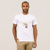 Monogrammen Naam & Moderne Handtekening / Mode T-shirt (Voorkant volledig)