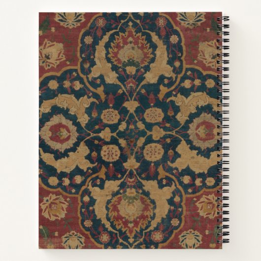 Monogrammen oost-Perzisch Rode Patroon Notitieboek (Achterkant)