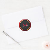 Monogrammen Ronde Sticker (Envelop)
