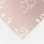 Monogrammen Roos Gold Damask Pattern Fleece Deken (Hoek)