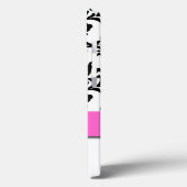 Monogrammen roze zwarte witte zirls Damask Case-Mate iPhone Case (Achterkant / Links)