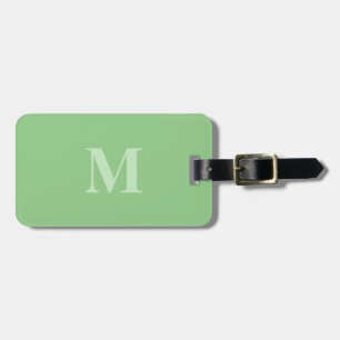Monogrammen Sage Groen Zwart Feestgunst Cadeau Bagagelabel