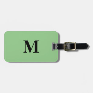 Monogrammen Sage Groen Zwart Gift Party Favor Bagagelabel