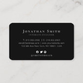 Monogrammen: Sociale media in het zwarte en witte Visitekaartje (Achterkant)