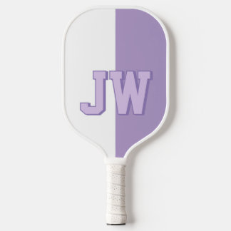 Monogrammen Toevoegen jouw naam Paarse & Wit Pickleball Paddle