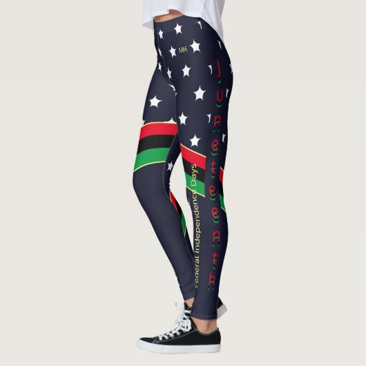 Monogrammen van 4 juli Onafhankelijkheidsdag Junet Leggings (Links)