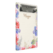 Monogrammen van bloemen en lijnen voor waterverf mini klembord (Schuin)