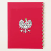 Monogrammen van de Poolse Witte Eagle Crest Planner (Achterkant)